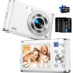 Digital Camera, AutoFocus 4K Vlogging Camera with Dual Camera 48MP 16X Digital Zoom Kids Compact Camera with 32GB Memory Card Portable Point and Shoot Cameras for Teens Beginner