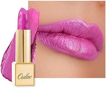 OULAC Purple Metallic Glitter Lipstick, Violet Shine High Impact Lipcolor,Mauve Long Lasting Lip Stick, Soft and Ultra Moisture,Vegan & Cruelty-Free, Full-Coverage Lip Color 4.3 g/0.15 Velocity(15)