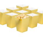 Gold Popcorn Boxes Set of 36 Mini Paper Popcorn Favor Boxes,Open-Top Cardboard Popcorn Container for Party Supplies