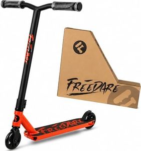 FREEDARE Pro Stunt Scooter for Kids & Teens 8 Years Old Above, Tricks Scooter for Intermediate Riders, 110mm PU Wheels, Freestyle Kick Scooter, Orange