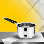 Flixbloom Special Stainless Steel Saucepan Without Lid- Capacity 4 Litre (Induction and Gas Stove Friendly), Sturdy Riveted Virgin Handles, Silver (4 Litre TPan)