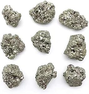 Wowagoga 2 Pack 4.5 Oz Natural Pyrite Stone Raw Pyrite Crystal for Cabbing Tumbling Reiki Healing