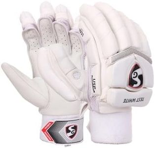 SG Test White Cricket Batting Gloves Mens Size (Right), Cotton