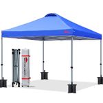 MASTERCANOPY Durable Ez Pop-up Canopy Tent with Roller Bag (8x8 ft, Blue)