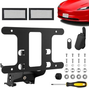 BurtyPokie 2024 2025 Tesla Model 3 License Plate Frame(No Drill, Custom Lock) Tesla Model 3 Front License Plate Mount