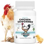 Chicken Dewormer - 120 Tablets All-Natural Formula, US-Made Chicken Dewormer Supplies For All Ages and Sizes to Relieve and Prevent Worms in Laying Hens, Chicks, Roosters, Turkeys, and Other Poultry