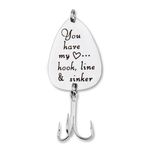 Fishing Gifts for Men Husband Boyfriend Anniversary for Fisherman Fishing Birthday Gifts for Couples Fisherman Gifts for Fishing Lovers Husband Boyfriend Fishing Hook Gift