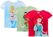 Disney Girls 3 Pack Princess T-Shirts 5-6 Years