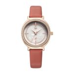 Fastrack Vyb Spotlight Quartz Analog MOP Dial Pink Chain Bracelet Strap Watch for Women-FV60044WL02W