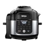 Ninja OS301/FD305CO Foodi 10-in-1 Pressure Cooker and Air Fryer with Nesting Broil Rack, 6.5-Quart Capacity, and a Stainless Finish (Renewed)