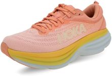 Hoka One Women's Bondi 8 Running Shoe, Shell Coral Peach Parfait, 8.5 US