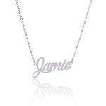 AOLO Stainless Steel Personal Monogram Name Necklace Jamie