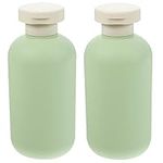 Beavorty 2pcs Empty Squeeze Bottles with Flip Cap 200ml Refillable Plastic Travel Bottles Shampoo Pump Bottles Refillable Lotion Soap