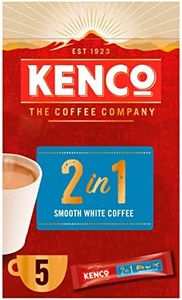 Kenco 2 in 1 Smooth White Instant Coffee Sachets 5x14g (Pack of 7, Total 35 Sachets, 490g)