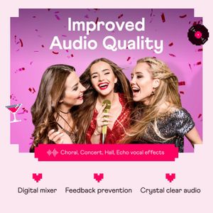 Lucky Voice Bluetooth Karaoke Machine – Gold