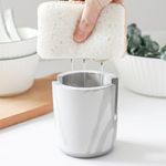 PENGARO Diatomite Sponge Holder, 3 * 3.5 inch Quick Dry Kitchen Sink Organizer Water Fast Absorbing Stone Drying Caddy Dish Sponge Holder for Kitchen Bathroom Organizer Sink Tray, Gray