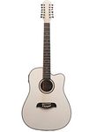 Oscar Schmidt OD312CEWH 12-Strings Acoustic Electric Guitar with Barcus Berry EQ4T Preamp System - White