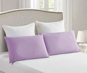 Home Beyond & HB design - 2-Pack Pillowcase Set, Soft Brushed Microfiber Bed Pillow Covers - Wrinkle, Fade and Stain Resistant - Standard (20 x 26-Inch), Purple