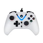 Cosmic Byte ARES Wired Controller for PC, Magnetic Triggers, Accurate Joysticks, Dual Vibration, Backit LED Buttons (White)