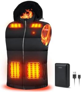 Rrtizan Heated Vest for Men and Women with 10000 mAh Power Bank, Heated Gilet with 9 Heat Sheets, Sleeveless Electric Fleece Heated Jacket, Washable Heated Body Warmer for Outdoor, 806