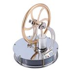 Coffee Mug Steam, Low Temperature Stirling Engine Motor Steam Heat Model Educational Toy Teaching Tool Science Teaching Model (Silver)