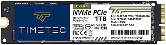 Timetec 1TB MAC SSD NVMe PCIe Gen3x