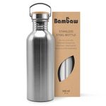 Bambaw 16 Oz Water Bottle | Water Bottle Stainless Steel | Stainless Steel Water Bottles | Steel Water Bottle | Metal Water Bottle Travel | Water Bottles Stainless Steel | Small Water Bottle 500ml