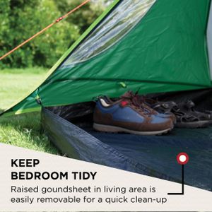 Coleman Chimney Rock 3 Plus Tunnel Tent – 3 Person, Dark Room, Waterproof