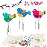Fennoral 6 Pack 3D Bird Wind Chime 