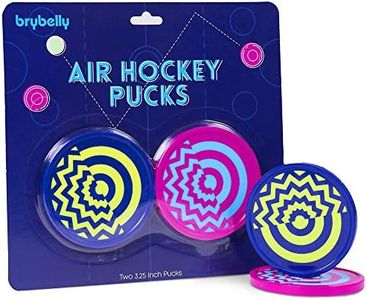 Vivid Two-tone Air Hockey Pucks (2-pack) | Wear-proof Molded Psychedelic Patterns and Designs | Large 3.25-inch Pucks for Standard Air Hockey Tables | Perfect Addition to Game Rooms and Arcades