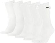 PUMA Unisex Crew Sock, White, 9-11 