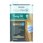 Barrettine Pure & Natural Tung Oil (500ml) - Food & Toy Safe, Additive-Free Tung Oil for Wooden Furniture & Worktops, Enhances Natural Colour of Wood with a Clear Matt Finish