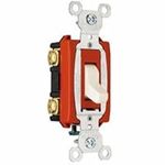 Legrand-Pass & Seymour CSB20AC2LACC6 20-Amp 120-volt/277 Voltage Alternating Current Back and Side Wire Commercial Double Pole Switch Light, Almond