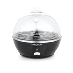 Progress EK2783P Electric Egg Boiler – Egg Cooker/Poacher/Steamer, for Soft, Medium or Hard-Boiled Eggs, Energy Efficient, Rack Holds Up to 6 Eggs, Includes Poaching Trays, Auto Shut Off, 430W