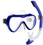 SwimStars Snorkel Set for Adults and Kids, Snorkeling Gear Anti-Fog Swim Mask Dry Top Snorkel Kit with Carry Bag, Snorkeling Scuba Diving Swimming Travel