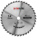 Saxton TCT Circular Wood Saw Blade 350mm x 30mm x 40T for Bosch, Makita etc Fits 355mm Saws