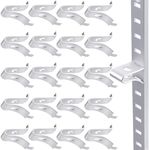 OIIKI 40 Pcs Cabinet Shelf Clips, Aluminum Adjustable Shelf Brackets, Shelf Pegs, Pilaster Shelf Support Pins for Metal Shelving for Kitchen, Home, Warehouse