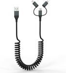 3 in 1 Coiled USB to USB-C and Ligh