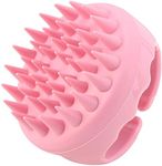 BTYMS Silicone Hair Scalp Brush Shampoo Brush Scalp Massager Exfoliating Hair Cleaning Brush Head Scrubber for Shower - Pink