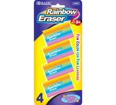 Bazic Rainbow Eraser, 4 per Pack (Case of 72) (2209-72)