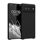 kwmobile Case Compatible with Google Pixel 6 Case - TPU Silicone Phone Cover with Soft Finish - Black