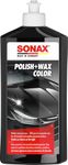 SONAX Polish+Wax Color Black (500 ml) - Smoothens out fine unevennesses, polishes and freshens up the paintwork's colours. | Item-No. 0296100-810