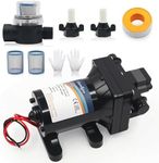 4008-101-A65 4008-101-E65 RV Water Pump 12V 3.0 GPM for Camper Shower Sprayer Yacht Boat, 55 PSI 3 Gallons Per Minute 7.5 Amps Caravan Self-Prime Water Pump, 4008101E65