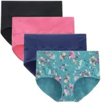 LIQQY Women's Cotton Briefs High Waist Breathable Underwear Full Coverage Soft Comfortable Panties for Everyday Wear 4-Pack