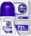 Triple Dry Men | Anti-Perspirant Roll On 50ml | 72-Hour Protection Against Excessive Sweating | Fights Odour | Triple Active Formula | Fragrance-Free | Clinically Proven | Male