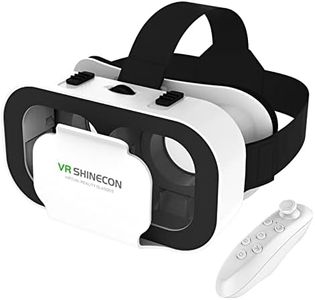 VR Headset for iPhone or Android Compatible 4.7-6.5 inch, Virtual Reality 3D Glasses Headset Helmets with Controller, for Mobile Games & Movies