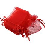 brown leaf 7X9 cm Small Red Organza Potli Bags Pouch Jewelry Pouch Best for Wedding Party Supply Return Gifting Bags (70)