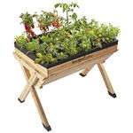 Garden Grow Raised Vegetable Planter Outdoor Large Wooden Flower Bed Box for Plants & Vegetables (Medium Vegetable Planter)