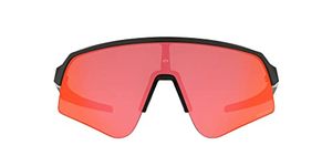 Oakley Men's OO9465 Sutro Lite Sweep Rectangular Sunglasses, Matte Carbon/Prizm Trail Torch, 39 mm