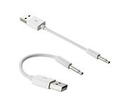 Mr. Gadget's Solutions USB Data Charger Sync Cable to 3.5mm Audio Jack Cord for iPod Shuffle 1st Gen, 2nd GEN